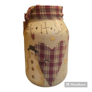 Let It Snow Snowman Jar